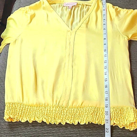 Philosophy Smocked and Rushed Blouse - Picture 10 of 11